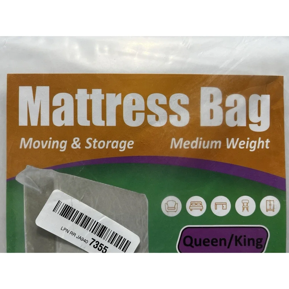 Mattress Bag for Moving and Storage, 3 Mil Thick, Fits Queen and King Mattress